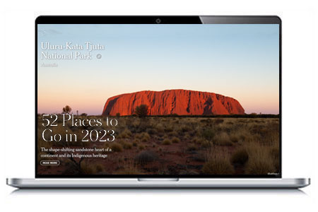 Screenshot of a New York Times article on the Northern Territory