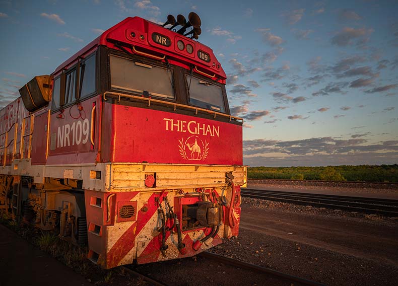 The engine of the legendary train, The Ghan.